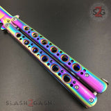 Butterfly Knife TRAINER Dull Balisong w/ Spring Latch - Rainbow