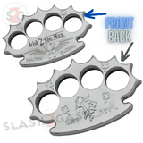 Chrome Knuckles Spiked Dalton Global Paperweight Silver Steel Pointed Duster Buckle - Irish 2 the Max