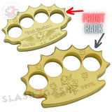 Gold Knuckles Spiked Dalton Global Paperweight Irish Devil Steel Pointed Duster Buckle - Robbie Dalton slash2gash S2G