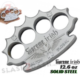 Chrome Knuckles Spiked Dalton Global Paperweight Silver Steel Pointed Duster Buckle - Supreme Irish