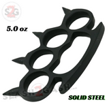 Rounded Spike Knuckle Duster Paper Weight - Black