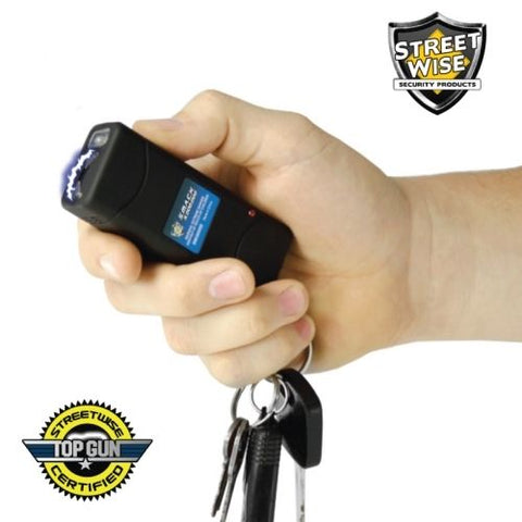 Streetwise Mini Keychain Stun Gun Flashlight Black SMACK 6,000,000 Volt
