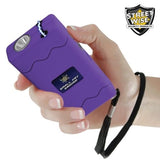 Small Fry 8,800,000 Purple Powerful Mini Stun Gun Flashlight Rechargeable