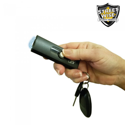 Streetwise Micro USB Slider Mini Keychain STUN GUN Rechargeable - Black