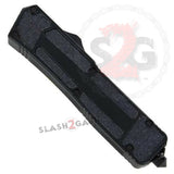 Black Scarab Dual Action OTF Automatic Knife - Tanto Edge Plain