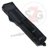 Black Scarab Dual Action OTF Automatic Knife - Tanto Edge Plain