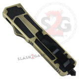 Bronze Scarab Dual Action OTF Automatic Knife - Single Edge Plain