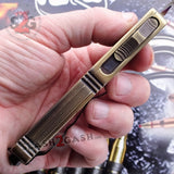 S2G Tactical Golden Scarab Abalone Handle OTF Automatic Knife Rainbow Damascus - Double Edge Plain D/A Switchblade Knives