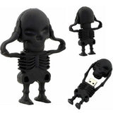 Skeleton USB Flash Drive 2.0 Rubber skull Memory Stick Pendrive 16gb / 32gb