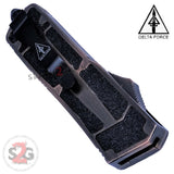 Delta Force Rainbow Skull OTF D/A Automatic Knife 440c Single Edge Plain