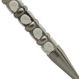 Skull Kubotan Keychain Ninja Weapon Self Defense Stick - Silver with White Skulls