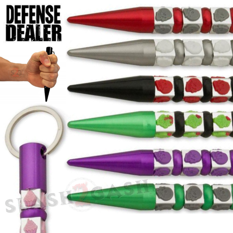 Skull Kubotan Keychain Ninja Weapon Self Defense Stick - Public Safety Tool