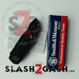 Smith & Wesson Extreme Ops Black Automatic Knife - Tanto Plain SW50BS S2G slash2gash