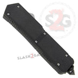 Dark Legacy OTF Dual Action Automatic Knife Black 2 Tone Double Edge