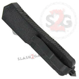 Dark Legacy OTF Dual Action Automatic Knife Black 2 Tone Double Edge
