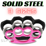 Crown Knuckles Solid Steel Open Paper Weight - 3 Sizes, asst. colors