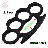 Crown Knuckles Solid Steel Open Paper Weight - Small Black Knuckles