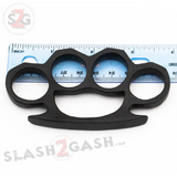 Crown Knuckles Solid Steel Open Paper Weight - Small Black Knuckles