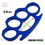 Crown Knuckles Solid Steel Open Paper Weight - Small Blue Knuckles