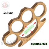 Crown Knuckles Solid Steel Open Paper Weight - Small Gold Knuckles