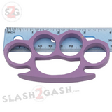 Crown Knuckles Solid Steel Open Paper Weight - Small Purple Knuckles Ladies Women Girls Size
