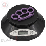 Small Purple Knuckles Crown Knuckle Duster Solid Steel Paper Weight - Girls size ladies women
