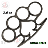 Ace of Spades Brass Knuckle Gambler Duster Poker Belt Buckle - Black