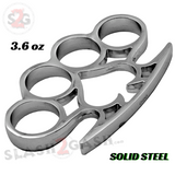 Ace of Spades Brass Knuckle Gambler Duster Poker Belt Buckle - Chrome/Silver