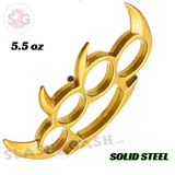 Bladed Paperweight Belt Buckle Spike Duster Claw Knuckle - Gold