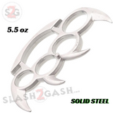 Bladed Paperweight Belt Buckle Spike Duster Claw Knuckle - Silver