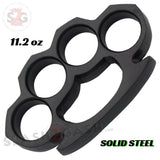 SteamPunk Knuckles Black Solid Steel Paper Weight Open Bridge - Large Knuckle Duster Heavy THICK Metal