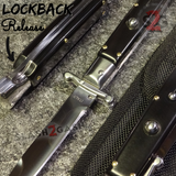 Automatic Switchblade Knives Buffalo Horn Swing Guard Italian Style 9 Inch Italy Swinguard Stiletto Knife