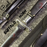 Automatic Switchblade Knives Buffalo Horn Swing Guard Italian Style 9 Inch Italy Swinguard Stiletto Knife