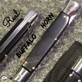 Automatic Switchblade Knives Buffalo Horn Swing Guard Italian Style 9 Inch Italy Swinguard Stiletto Knife