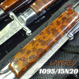 Automatic Switchblade Knives Raindrop Real Damascus Exotic Snakewood Teardrop Swing Guard Italian Style 9 Inch Italy Swinguard Stiletto Knife