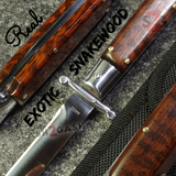 Automatic Switchblade Knives Exotic Snakewood Swing Guard Italian Style 9 Inch Italy Swinguard Stiletto Knife