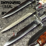 Automatic Switchblade Knives Stag Antler Horn Snakewood Swing Guard Italian Style 9 Inch Italy Swinguard Stiletto Knife
