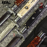 Automatic Switchblade Knives Stag Antler Horn Snakewood Swing Guard Italian Style 9 Inch Italy Swinguard Stiletto Knife