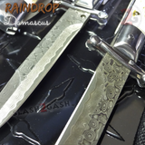 Automatic Switchblade Knives Raindrop Real Damascus Stag Antler Teardrop Swing Guard Italian Style 9 Inch Italy Swinguard Stiletto Knife