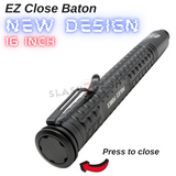 16" EZ Close Expandable Steel Baton Push Button Tail Press