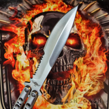 TheONE Butterfly Knife 440C Benchmade 42 Clone Serrated Balisong Channel Construction