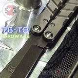 The ONE Channel Balisong TITANIUM Butterfly Knife D2 - CHAB (clone) Black Stonewash T6 T8 hardware