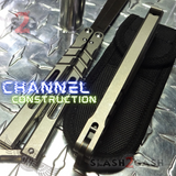 The ONE CHAB clone Butterfly Knife D2 TITANIUM Handle Balisong - Stonewash Black Blade