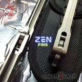 The ONE CHAB Balisong Clone Titanium Channel D2 w/ Zen Pins Bushings Butterfly Knife Grey Stonewashed S2G slash2gash