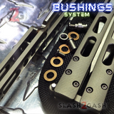 The ONE TITANIUM Balisong EX-10 (clone) Butterfly Knife w/ Bushings System 440C - Gray/SIlver