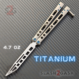 TheONE Butterfly Knife w/ Bushings TITANIUM Balisong - (clone) EX10