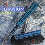 TheONE Butterfly Knife w/ Bushings TITANIUM Balisong - (clone) EX10