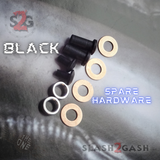 Balisong Spare Hardware Kit Falcon/Alien, inked The ONE KRAKEN (clone) Black Replacement pivots bushings washers Krake Laken