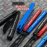 TheONE Channel Balisong KRAKEN clone w/ Black Hardware - Trainer INKED