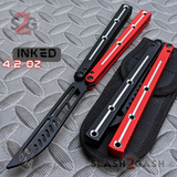 TheONE Channel Balisong KRAKEN clone w/ Black Hardware - Trainer INKED